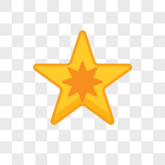 Star vector icon isolated on transparent background, Star logo design