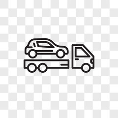 Trailer vector icon isolated on transparent background, Trailer logo design