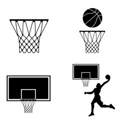 Basketball ring icon, silhouette, logo on white background © Рудой Максим