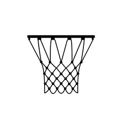 Fototapeta na wymiar Basketball ring icon, silhouette, logo on white background