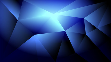 Obraz premium Abstract dark blue light and shade creative polygonal background. Vector illustration.