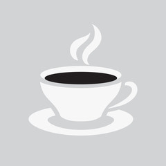 A cup of coffee icon. Hot tea drink symbol for Cafe or Restaurant. Vector illustration