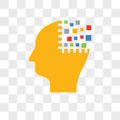 Artificial intelligence vector icon isolated on transparent background, Artificial intelligence logo design