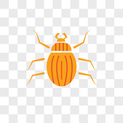 Beetle vector icon isolated on transparent background, Beetle logo design