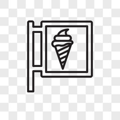 Ice cream vector icon isolated on transparent background, Ice cream logo design