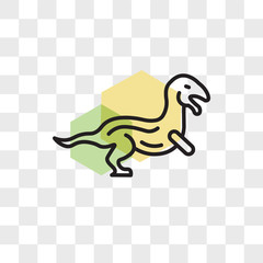 Dinosaur vector icon isolated on transparent background, Dinosaur logo design