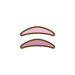 Naklejka premium Makeup Eyelid filled outline icon, line vector sign, linear colorful pictogram isolated on white. Symbol, logo illustration. Pixel perfect vector graphics