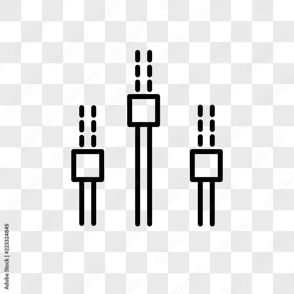 Poster controller vector icon isolated on transparent background, controller logo design