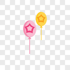Balloons vector icon isolated on transparent background, Balloons logo design