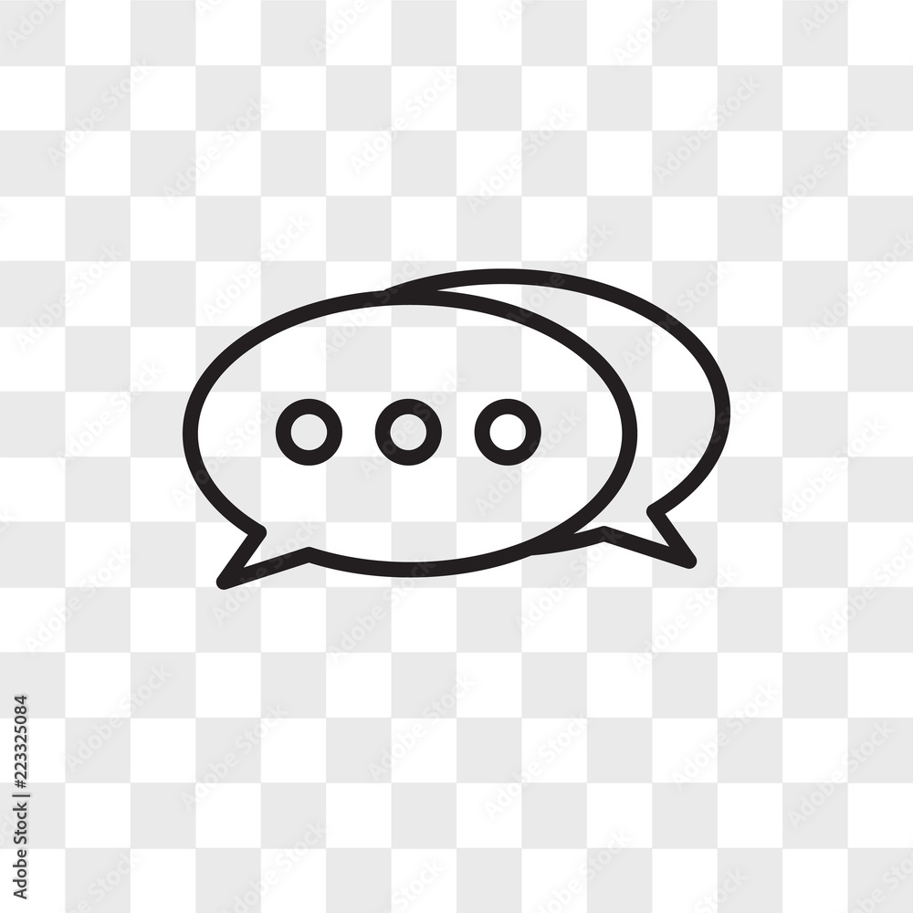 Poster speech bubble vector icon isolated on transparent background, speech bubble logo design
