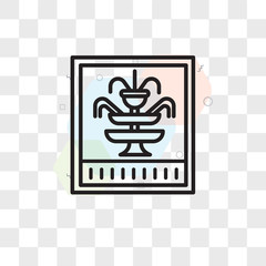 Fountain vector icon isolated on transparent background, Fountain logo design