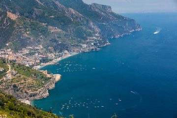 Fototapeta premium View over Gulf of Salerno from Ravello, Campania, Italy