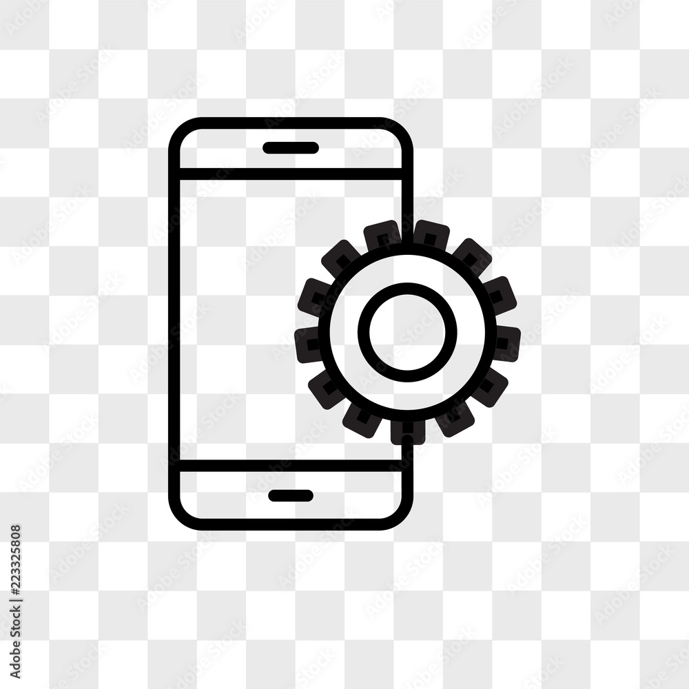 Poster setup vector icon isolated on transparent background, setup logo design