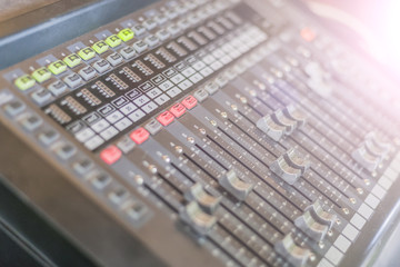 Mixing Console , Sound mixer control,