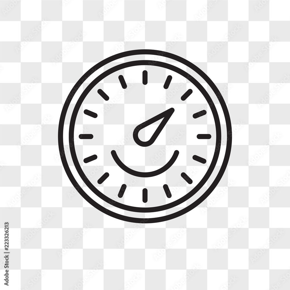 Poster timer vector icon isolated on transparent background, timer logo design