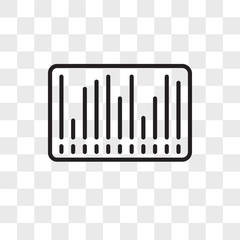 Barcode vector icon isolated on transparent background, Barcode logo design