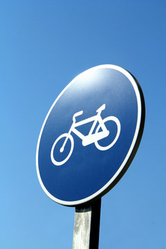 bike sign on sky