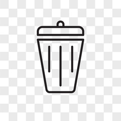 Delete vector icon isolated on transparent background, Delete logo design