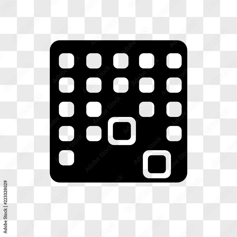 Poster matrix vector icon isolated on transparent background, matrix logo design