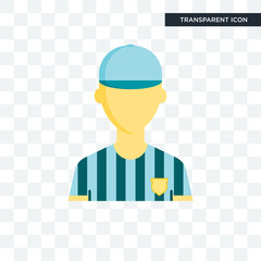 Referee vector icon isolated on transparent background, Referee logo design