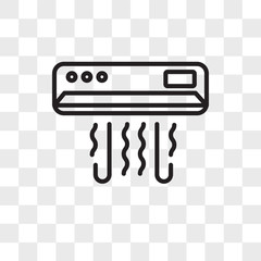 Air conditioner vector icon isolated on transparent background, Air conditioner logo design