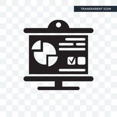 Presentation vector icon isolated on transparent background, Presentation logo design
