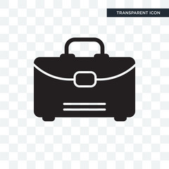 Suitcase vector icon isolated on transparent background, Suitcase logo design