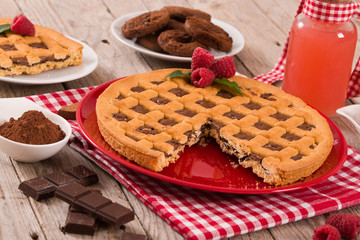 Chocolate tart. 