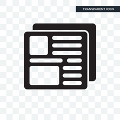 Newspaper vector icon isolated on transparent background, Newspaper logo design