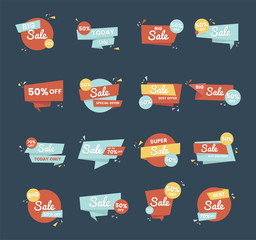 Sale badge vector design set