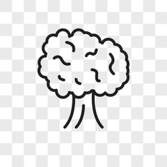Tree vector icon isolated on transparent background, Tree logo design
