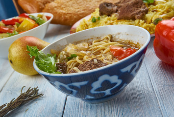 Uyghur Xinjiang-style noodle soup