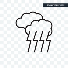 Storm vector icon isolated on transparent background, Storm logo design