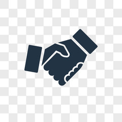 Handshake vector icon isolated on transparent background, Handshake logo design