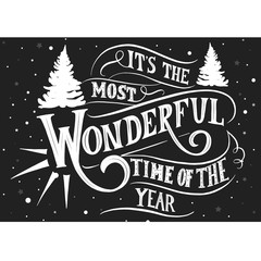 Merry Christmas and happy new year -  round stamp  inscription hand lettering vector. © ku4erashka