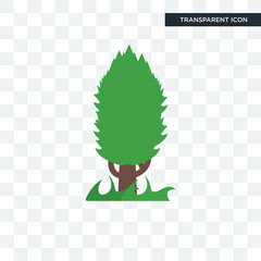 Tree vector icon isolated on transparent background, Tree logo design