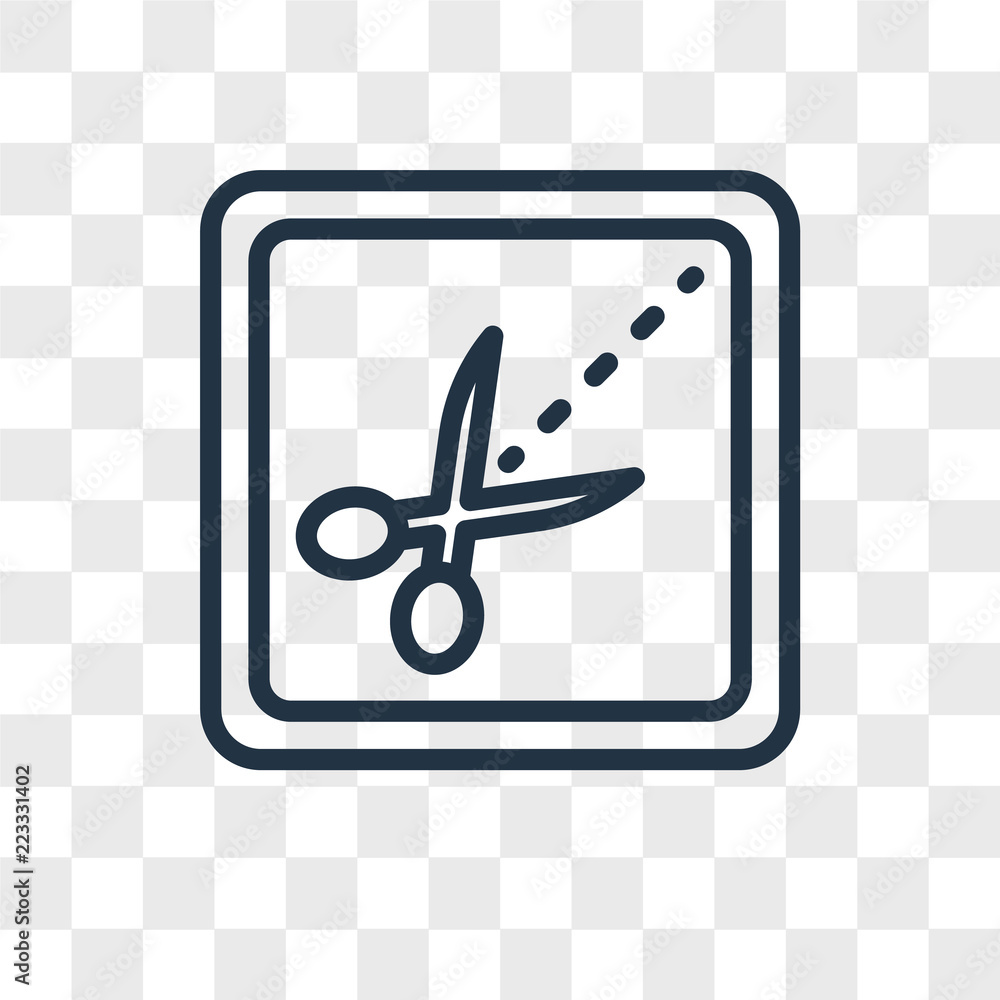 Poster scissors vector icon isolated on transparent background, scissors logo design