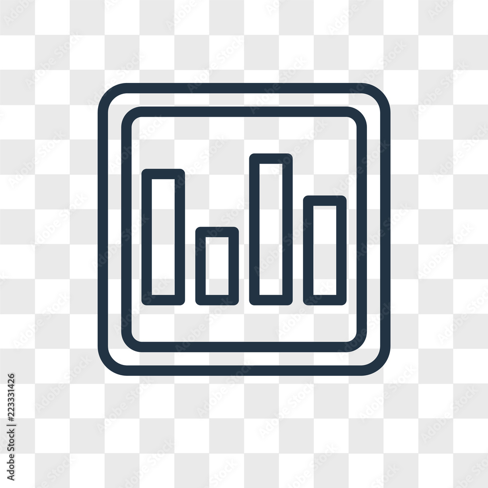 Poster graphs vector icon isolated on transparent background, graphs logo design