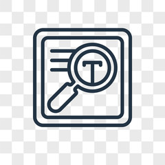 Magnifying Glass vector icon isolated on transparent background, Magnifying Glass logo design