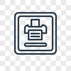Print vector icon isolated on transparent background, Print logo design