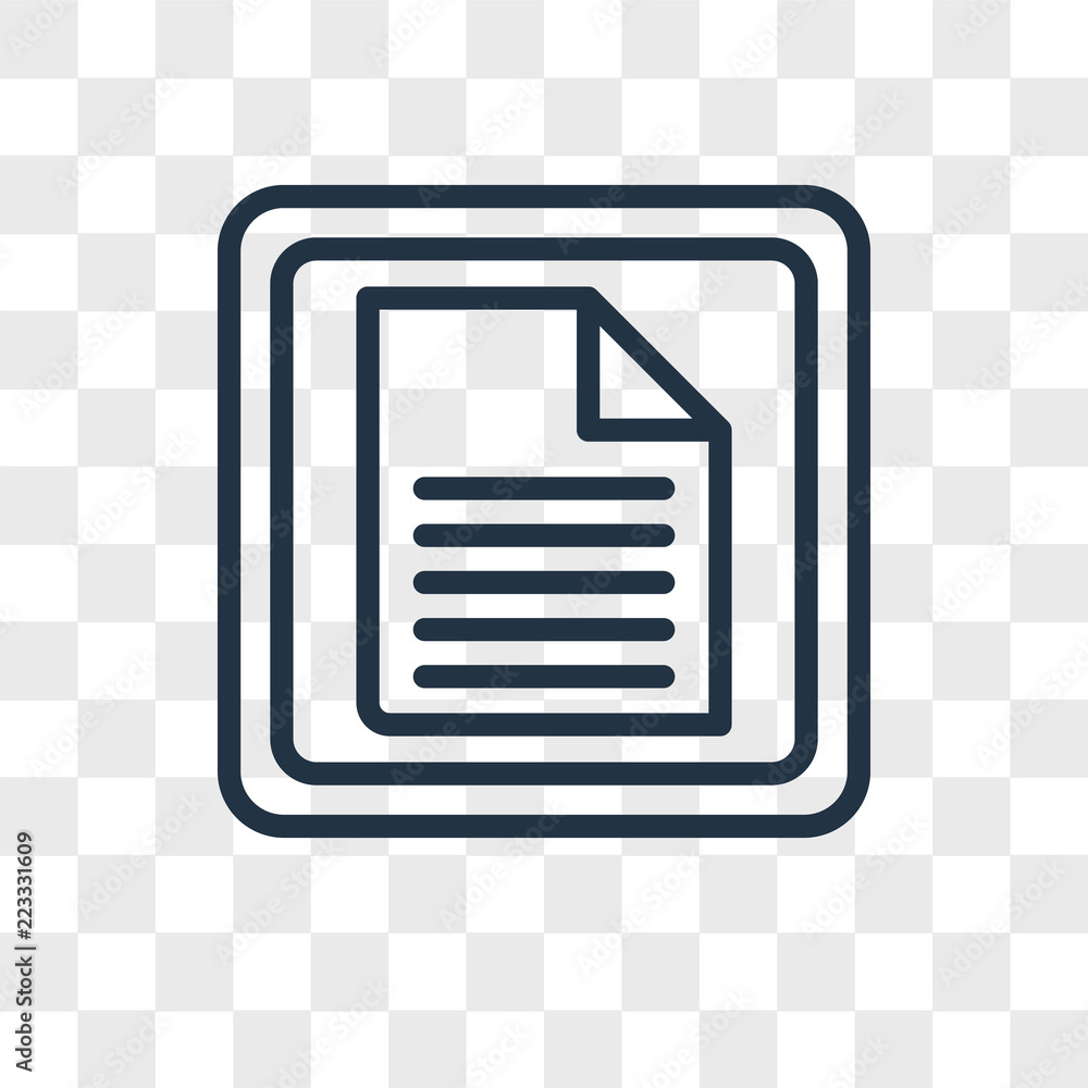 Poster align left vector icon isolated on transparent background, align left logo design