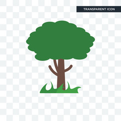 Tree vector icon isolated on transparent background, Tree logo design