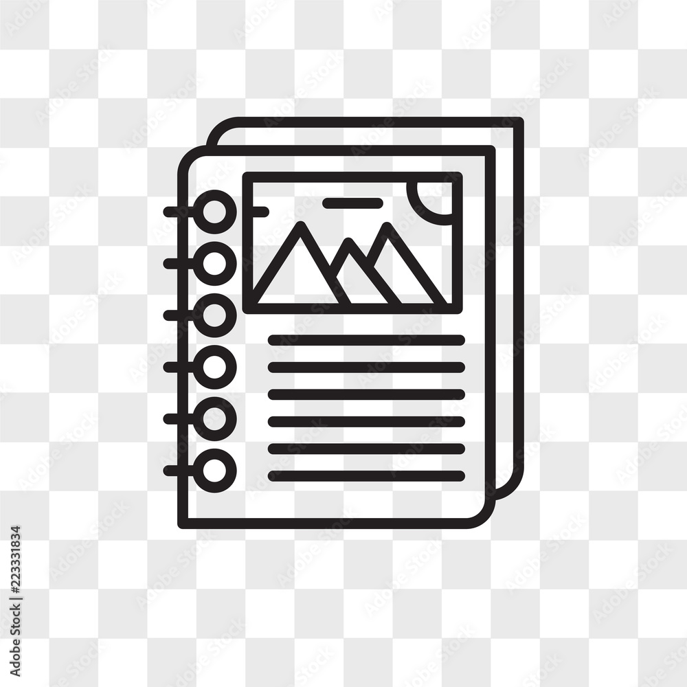 Poster binding vector icon isolated on transparent background, binding logo design