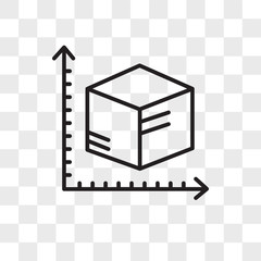 Cube vector icon isolated on transparent background, Cube logo design