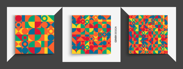 Cover design template for advertising. Abstract colorful geometric design. Pattern can be used as a template for brochure, annual report, magazine, poster, presentation, flyer and banner.