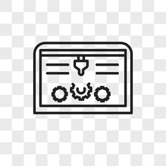 Obraz premium Industry vector icon isolated on transparent background, Industry logo design