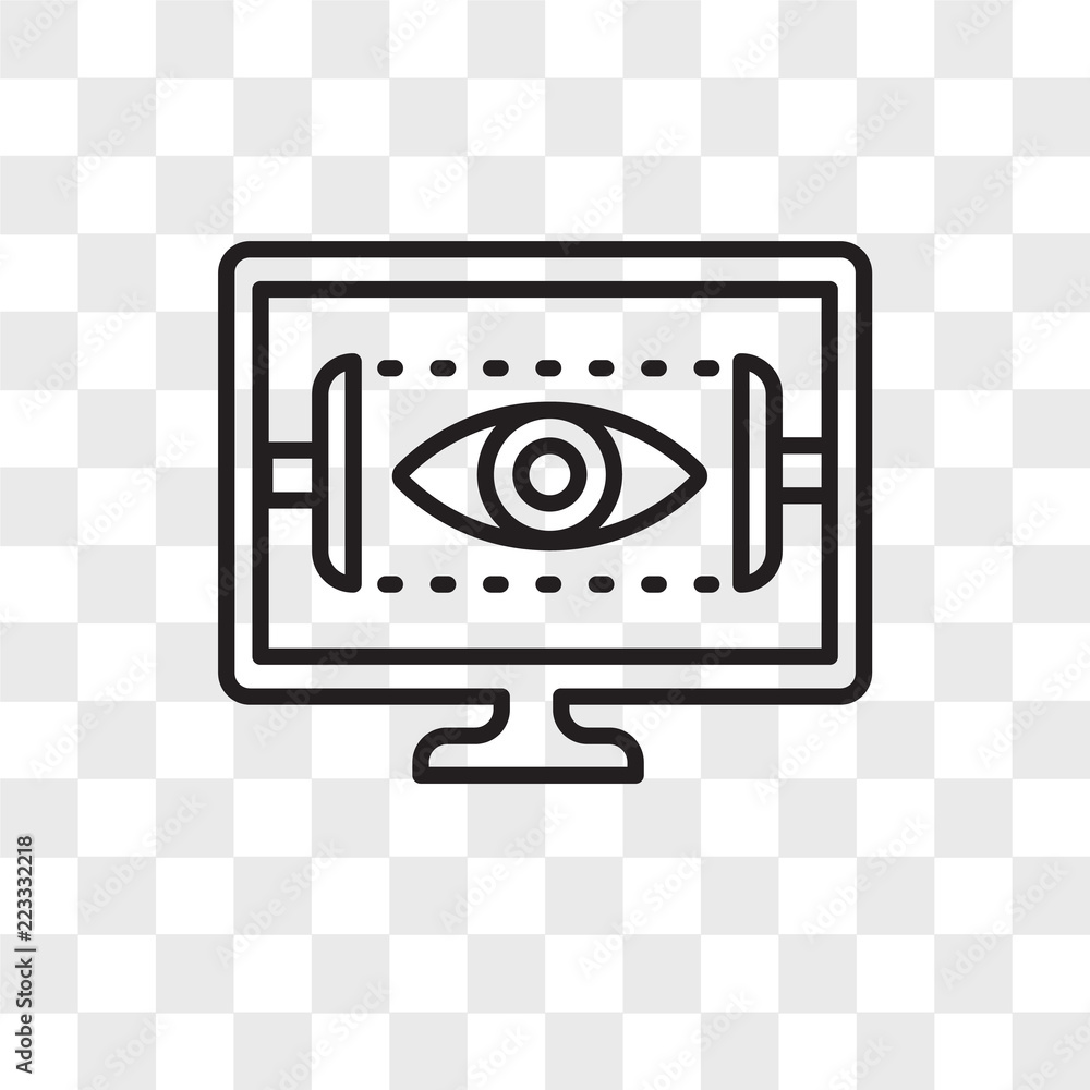 Poster visual vector icon isolated on transparent background, visual logo design