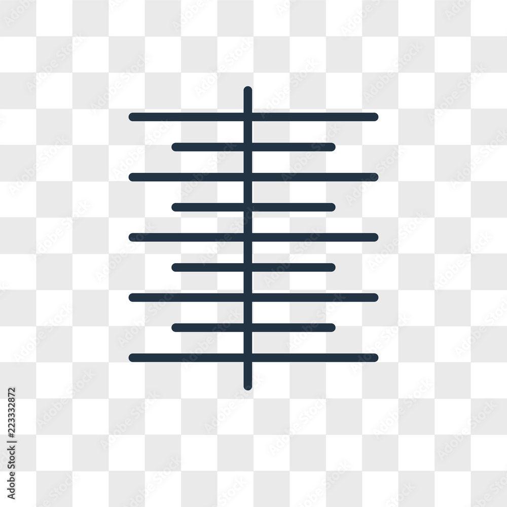Poster horizontal alignment vector icon isolated on transparent background, horizontal alignment logo desig