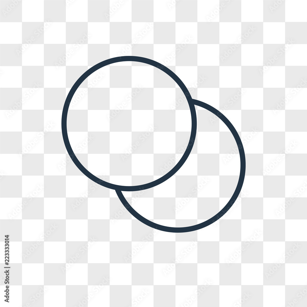Poster overlap vector icon isolated on transparent background, overlap logo design