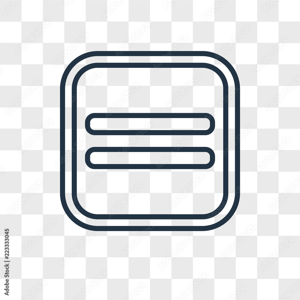 Poster equal vector icon isolated on transparent background, equal logo design